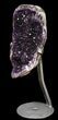 Amethyst Geode With Metal Stand - Super Color #50979-2